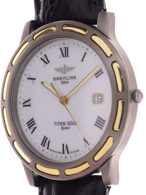 Breitling Titan Gold SAV NOS Titanium/Gold 1990s 